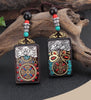 Nepal Ethnic Jewelry Sandalwood pendants Manufacturer direct Nepal Peace cross pestle ebony Vintage sweater necklace