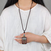 Nepal Ethnic Jewelry Sandalwood pendants Manufacturer direct Nepal Peace cross pestle ebony Vintage sweater necklace