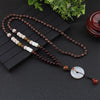 Nepalese Resin Water Drop Peacock Pendants Bohemian Necklace Men Women Wood Bead Necklaces Long Chain Ethnic Jewelry Accessories