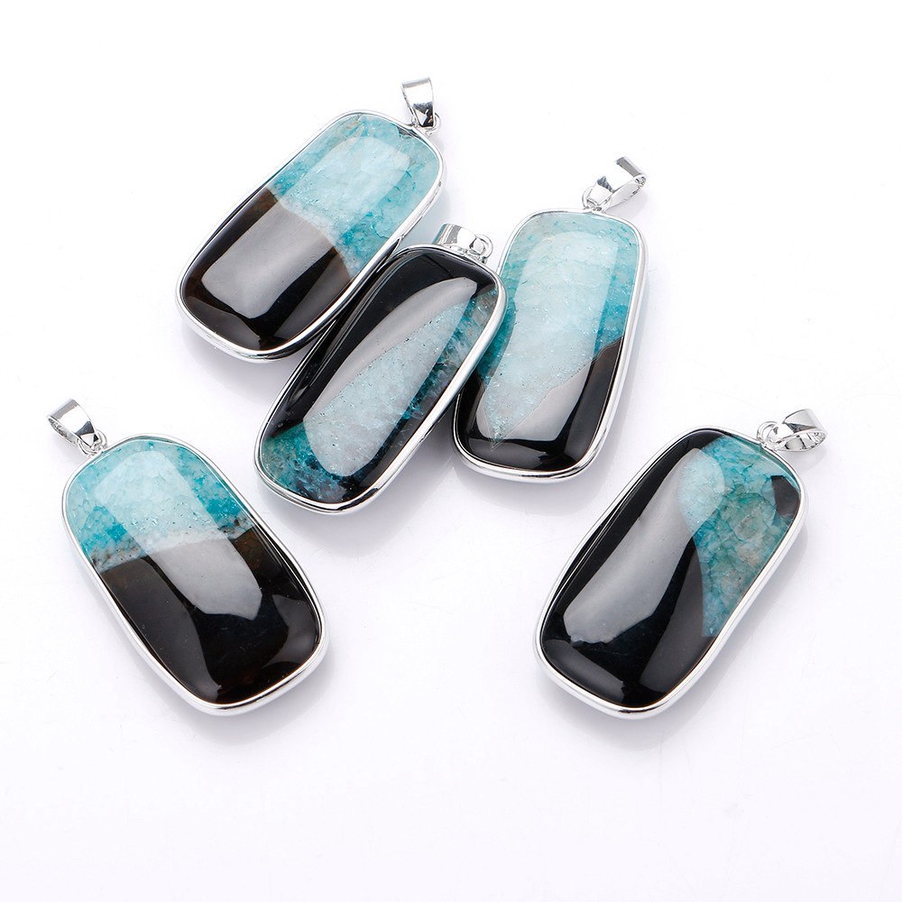 Neue Mode Natural Chakra Edelstein Amethyst Multicolor Regenbogen Wassertropfen Halskette Charm Fashion Elegante Schmuck Pendant