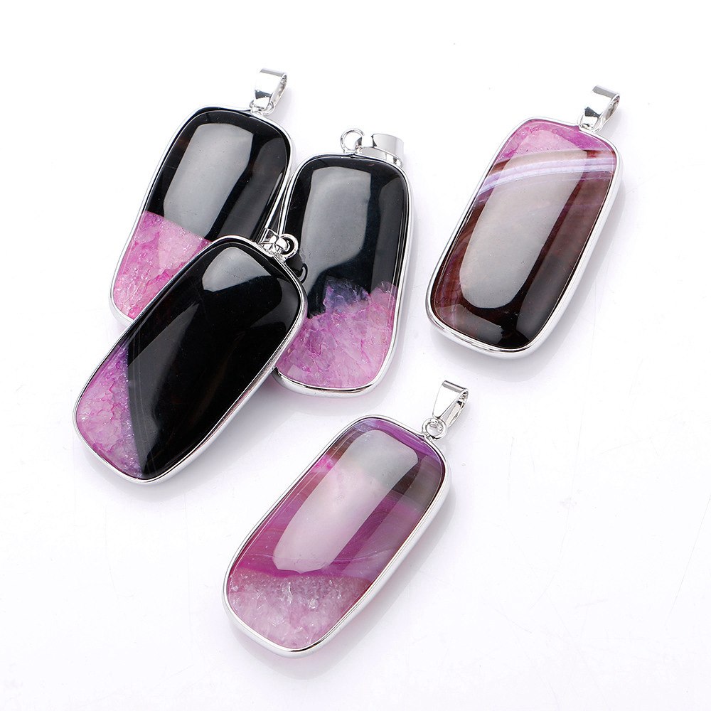 Neue Mode Natural Chakra Edelstein Amethyst Multicolor Regenbogen Wassertropfen Halskette Charm Fashion Elegante Schmuck Pendant
