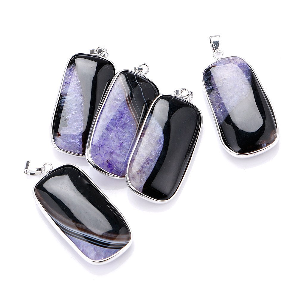 Neue Mode Natural Chakra Edelstein Amethyst Multicolor Regenbogen Wassertropfen Halskette Charm Fashion Elegante Schmuck Pendant