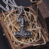 Never Fade thor's hammer mjolnir pendant necklace viking scandinavian norse viking necklace Men Stainless Steel gift