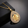 Never Faded Big Size Turkey Coin Pendant &amp; Necklaces with AAA Crystal for Women Gold Color Turkish Coins Jewelry Ethnic Gifts