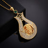 Never Faded Big Size Turkey Coin Pendant &amp; Necklaces with AAA Crystal for Women Gold Color Turkish Coins Jewelry Ethnic Gifts
