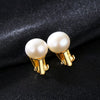 New 100%925 Sterling Silver Earrings 10-13mm bread natural pearl fashion simple lady earrings silver 925 earrings for women gift