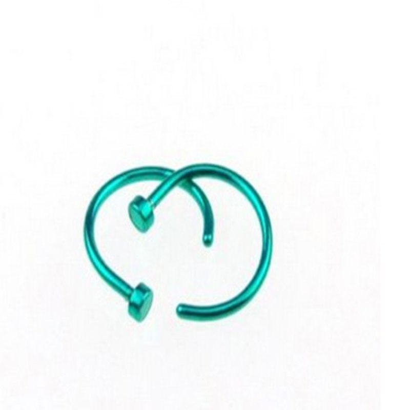 New 10pcs Medical Titanium Silver Hoop Nose Rings Clip on Ear Lip Navel Body Piercing Fake Percing Jewelry Women Pircings 2020