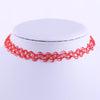 12 Pcs/pack Tattoo Rainbow Chokers Necklace Vintage Punk Elastic Women Jewelry