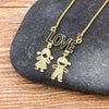 12 Styles Copper Zircon Boy Girl Love Necklaces Women Gold Color Necklaces & Pendants chain Jewelry Charm Mother's Day Gift