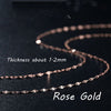 New 18k Gold Necklace Pendant Slim Plaque Chain Charm Thin Women Girl 40/45cm Hot Jewelry Gift Pure Solid 750 Classic Party