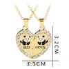 2 PCS/Set Animal Friends Friendship Couple Two Parts Pendant Necklace Gifts For Men Women BFF Jewelry