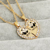 2 PCS/Set Animal Friends Friendship Couple Two Parts Pendant Necklace Gifts For Men Women BFF Jewelry