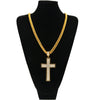 New 2020 Hop Cross Pendant Gold/Silver Color Full Bling Rhinestones Vintage Crystal Chain Men Necklaces&Pendants Jewelry