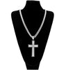 New 2020 Hop Cross Pendant Gold/Silver Color Full Bling Rhinestones Vintage Crystal Chain Men Necklaces&Pendants Jewelry
