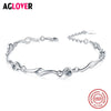 New 2020 Crystal Zircon Bracelet Female Fashion Lovers 925 Sterling Silver Ladies Bracelets Jewelry Wholesale Valentine's Gift