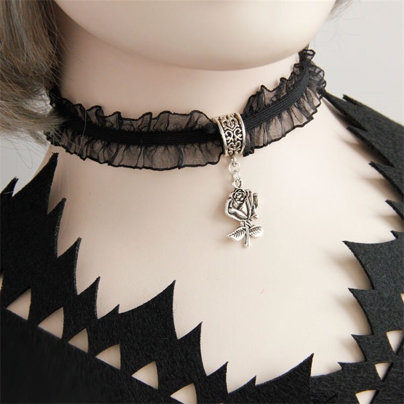 2021 Gothic Jewelry Vintage Lace Necklace for Women Accessories Party Jewelry Choker Necklace Statement Collar Necklace