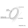 2022 Minimalist Crystal Thin Rings for Women Daily Brilliant Cubic Zircon  Versatile Girls Finger Ring Jewelry