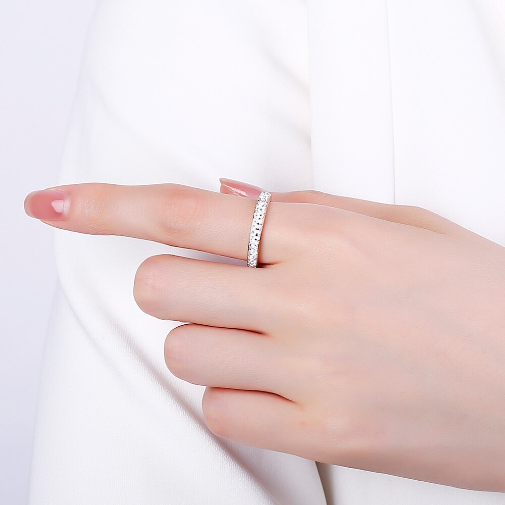 2022 Minimalist Crystal Thin Rings for Women Daily Brilliant Cubic Zircon  Versatile Girls Finger Ring Jewelry