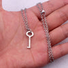 2021 stainless steel chains punk padlock necklaces for women rock hiphop key lock necklace men chic gifts