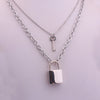 2021 stainless steel chains punk padlock necklaces for women rock hiphop key lock necklace men chic gifts