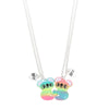 2021 Cute Colorful Raccoon Shape Pendant Chain Friends Necklace BFF Friendship Children's Jewelry Gift for Girls