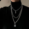 2021 Multilayer Hip Hop Long Chain Necklace For Women Men Jewelry Gifts Key Cross Pendant Necklace Accessories
