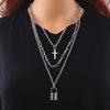 2021 Multilayer Hip Hop Long Chain Necklace For Women Men Jewelry Gifts Key Cross Pendant Necklace Accessories