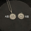 2021 Korean Rotating Smiley Necklace Pendant Men&Women Expression Double Sided Necklace Couple Gift Jewelry