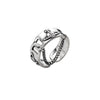 2021 Retro Saturn Chain Ring Planet Rings Silver Color Braided Chain Personality Adjustable Opening Finger Ring