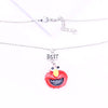 2PCS/Pair "Friends" Red monster Kids Necklaces Kid 3-D Imitation Necklace For Children Jewelry, Birthday Gifts
