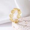 316L Stainless Steel Tree of Life Rings For Women Gold Rings Pattern Finger Rings Girl  Party/Wedding Rings Jewelry