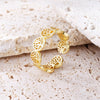 316L Stainless Steel Tree of Life Rings For Women Gold Rings Pattern Finger Rings Girl  Party/Wedding Rings Jewelry