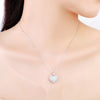 3D Love Heart Necklaces for Women Gold Silvery Thin Link Chain CZ Zircon Small Heart Choker Jewelry Wedding Gifts