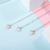 3D Love Heart Necklaces for Women Gold Silvery Thin Link Chain CZ Zircon Small Heart Choker Jewelry Wedding Gifts