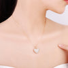 3D Love Heart Necklaces for Women Gold Silvery Thin Link Chain CZ Zircon Small Heart Choker Jewelry Wedding Gifts