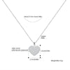 3D Love Heart Necklaces for Women Gold Silvery Thin Link Chain CZ Zircon Small Heart Choker Jewelry Wedding Gifts