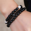 3Pc/Sets Micro Pave CZ 8mm Disco Ball & Bar Charms Bracelets Sets 6mm Matte Beads Stone Bracelet Men Women Jewelry bileklik