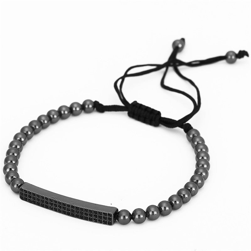 3Pc/Sets Micro Pave CZ 8mm Disco Ball & Bar Charms Bracelets Sets 6mm Matte Beads Stone Bracelet Men Women Jewelry bileklik