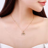 3pcs/set Jewelry Sets CZ Zircon Rainbow Pendant Necklace Hoop Earrings Cute Charms Jewelry For Women Gift