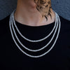 4MM Iced Out tennis Bracelet Necklace Men Tennis Chain Hip-Hop Jewelry Women 16/18/20/24/30inch Choker Chain Gift