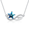 New 925 Sterling Silver Necklace Classic Geometric Shape Star Crystal Pendants & Necklaces Rhinestone sterling-silver-jewelry