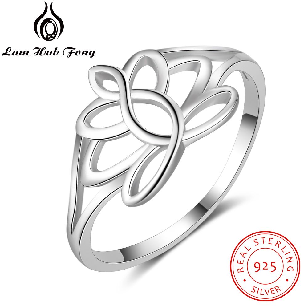 New 925 Sterling Silver Size Rings for Women Girls Geometric Hollow Out Ring S925 Silver Jewelry Gifts For Her (Lam Hub Fong)