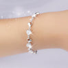 New 925 Trendy Wedding Bracelet Jewelry Real 925 Sterling Silver Natural Crystal Bracelets for Women Brand BSW436