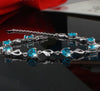 New 925 Trendy Wedding Bracelet Jewelry Real 925 Sterling Silver Natural Crystal Bracelets for Women Brand BSW436