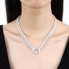 925 sterling Silver romantic charms Tassel Heart bracelets neckalce jewelry sets for women Party wedding gifts