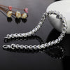925 sterling silver fine 4MM Round lattice Bracelet for woman Street Wedding party Holiday gift streetwear jewelry