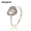 New 925 sterling silver fine Jewelry Silver Heart Rings For Women Engagement wedding Ring anillos   RIP028