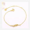 New 925 sterling silver jewelry Lady wild feather leaf pearl bracelet female fine jewelry J085
