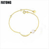 New 925 sterling silver pearl cold wind bracelet temperament simple personality wild hipster student jewelry J0169