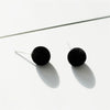 New 925 sterling silver pompon earrings fashion earrings round plush ball stud earrings for women&female nice gift